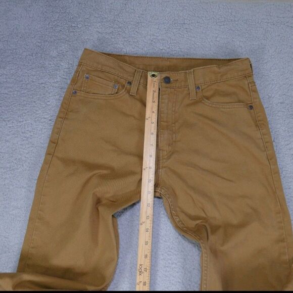 Levi's 513 Jeans Men's 32x29 Straight Fit Flex Stretch Brown Beige - Picture 12 of 15